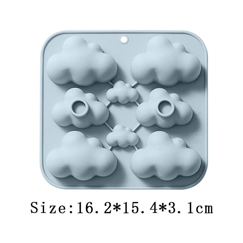 3D Облако Форма Шоколад Силиконовая Форма DIY Декор Торта Инструмент Для Выпечки Пористая Форма Для Бисквита Пудинга Кубики льда Мыло Свечи Форма Подарки