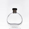 Oblateness Shaped Mini Whiskey Bottle Simple Outdoor Easy Carry Lead-free Glass Whiskey Decanter Transparent Liquor Vodka Bottle