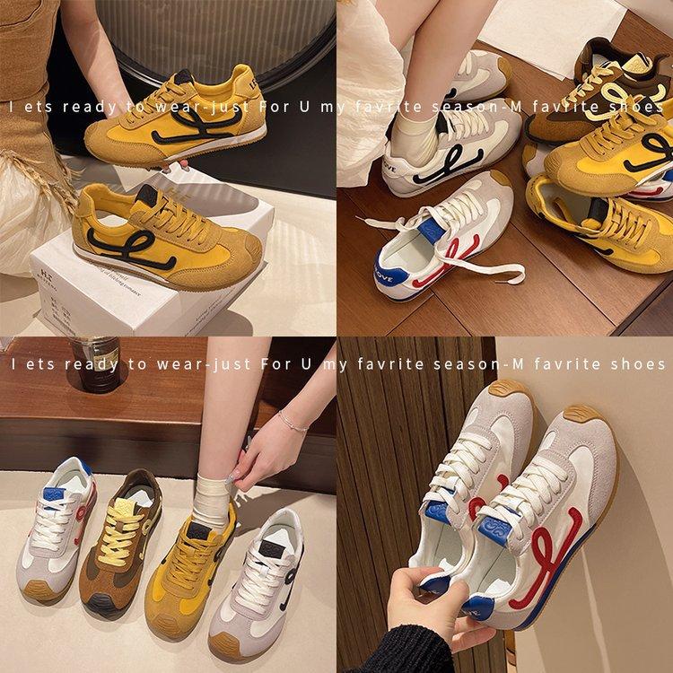 Нишевый дизайн ретро повседневные спортивные маленькие белые туфли на плоской подошве женские 2025 весна новые туфли Dexun Forrest Gump