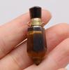 1Pc Small Natural Stone Perfume Bottle Pendants,Tiger Eye Stone Pendant Charms for Jewelry Making DIY Necklace Accessories Craft Gifts