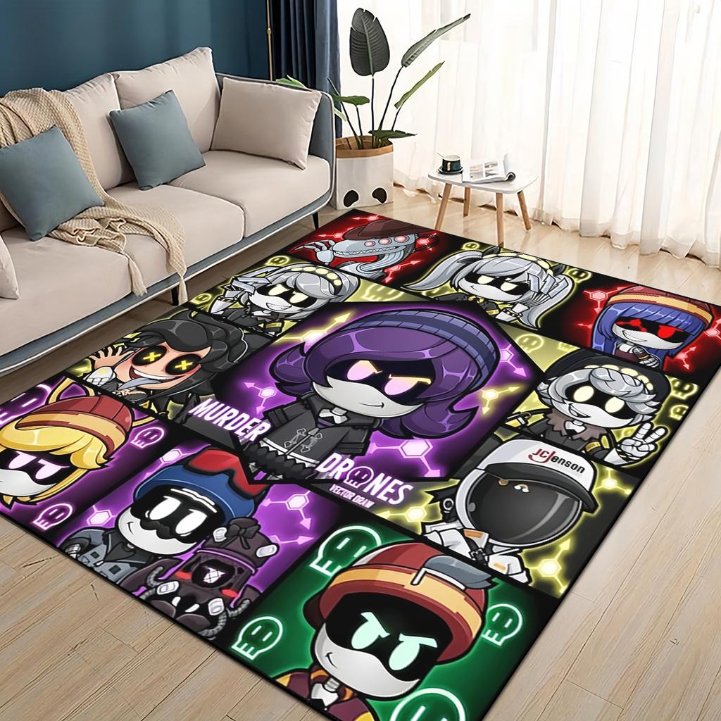 3D Печать Мультфильм Дроны-убийцы Узи V J Робот Подарок Ковер Коврик для Гостиной Спальни Дома Украшение Дивана, Детский Нескользящий Напольный Коврик
