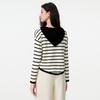 FivePlus Women's Striped Hooded Knit Sweater
