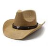 Outdoor Travel Hat European And American Men'S And Women'S Fashion Jazz Hat Western Cowboy Straw Hat