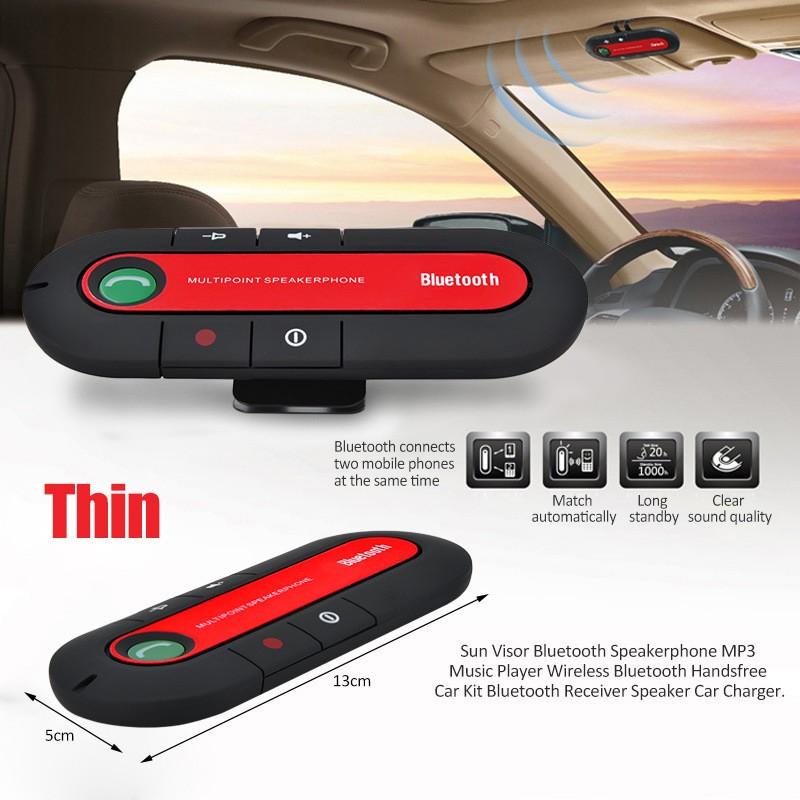 Универсальный беспроводной адаптер громкой связи для громкой связи, автомобильный комплект, Bluetooth-ресивер, MP3-плеер с автомобильным солнцезащитным козырьком, автомобильные аксессуары
