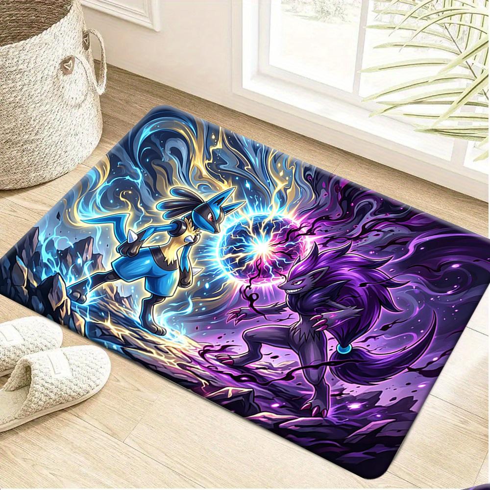 Pokemon Ash & Pikachu Thunderbolt Print Non-Slip Floor Mat Doormat