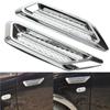2pcs Chrome Car SUV Air Flow Fender Side Vent Decoration Sticker For BMW Benz