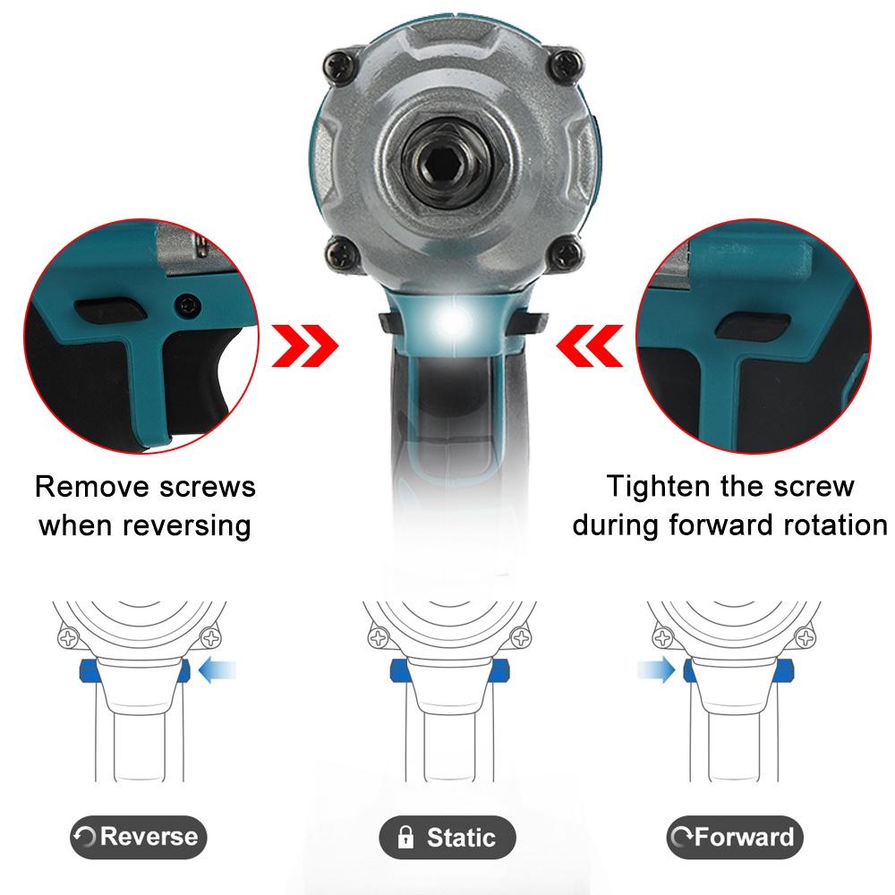 Набор электроинструментов Угловая шлифмашина Аккумуляторная цепная пила 125мм Электрический ударный гайковерт Электрическая дрель Отвертка Для аккумулятора 18В 4в1