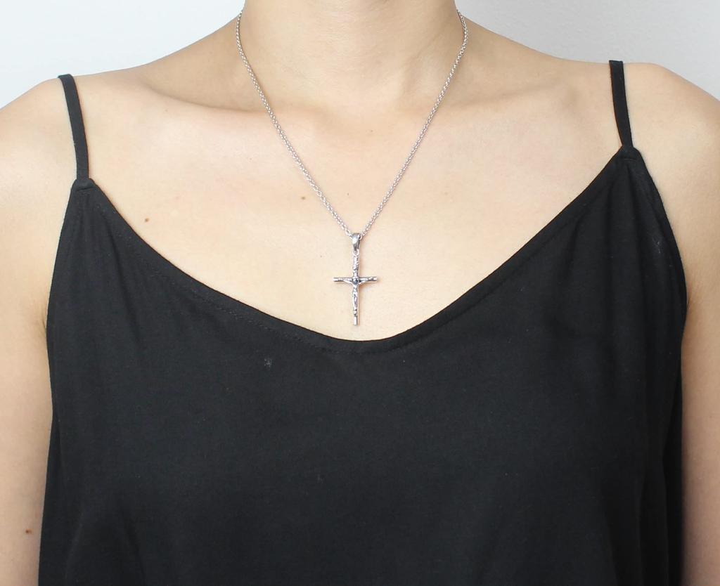 Christian Cross Silver 925 Pendant Pendant Top for Women and Men