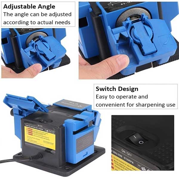 Многофункциональная электрическая точилка для ножей, точилка для дрелей, точилка для ножниц, электрические бытовые инструменты для заточки ЕС/США