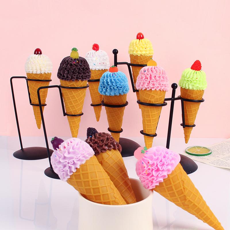 Wavy Ice Cream Cone Model - Fake Dessert Shop Decoration Prop, DIY Handmade Toy.
