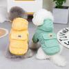 Corduroy Dog Coat with Leash D-ring Winter Dog Hoodie Sweatshirts with Pockets for Small Dogs Chihuahua Clothing Puppy