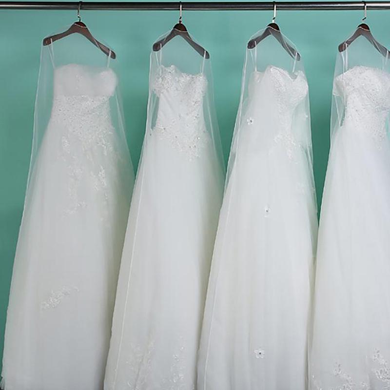 Длинный 160/180/200см Прозрачный Мягкий Тюль Чехол от Пыли для Домашней Одежды Свадебного Платья Одежды Свадебного Платья Защитник Сетчатая Пряжа