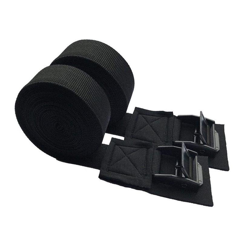 Car Tensioning Belts Black Tie Down Strap Strong Ratchet Belt Luggage Bag Cargo Lashing With Metal Buckle for Car RV 300cm*2.5cm