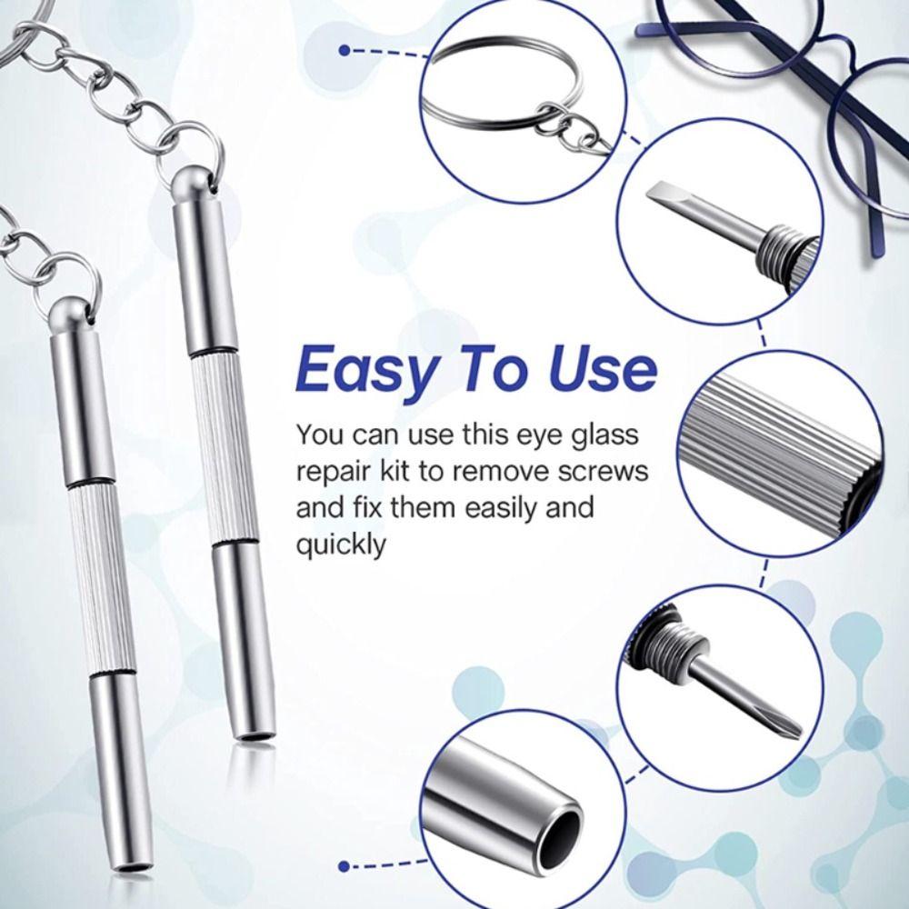 With Keychain Eyeglass Screwdrivers Steel Eyeglass Repair Tools Screwdriver Repair Kit Phone