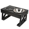 Elevated Dog Bowls with Stainless Steel Dish Height Adjustable Prevent Slip Raised Dog Slow Feeder