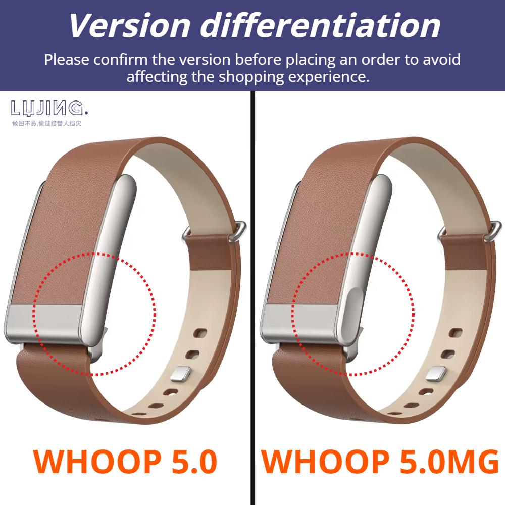 Натуральная кожаный ремешок для часов для WHOOP 5.0/MG Регулируемый фитнес-браслет для Whoop5.0 One/Peak Life(MG) Тонкие кожаные браслеты Запасные аксессуары