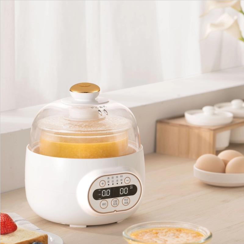 220 В 1 л автоматическая электрическая машина для тушения стеклянная мультиварка для детского питания для дома горшок для приготовления пищи белый/зеленый цвет