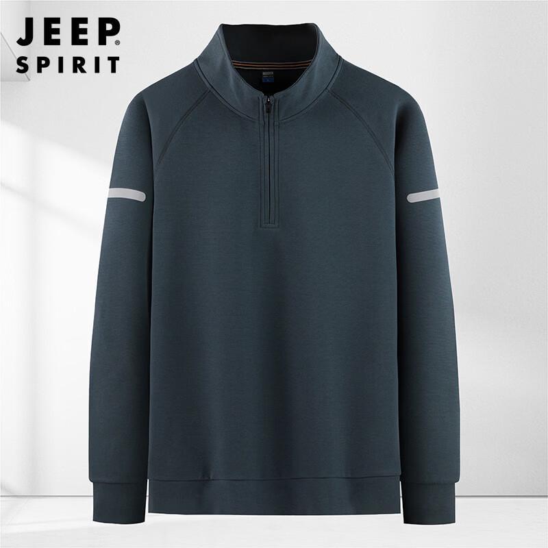 Мужская спортивная кофта JEEP SPIRIT с полумолнией, повседневная