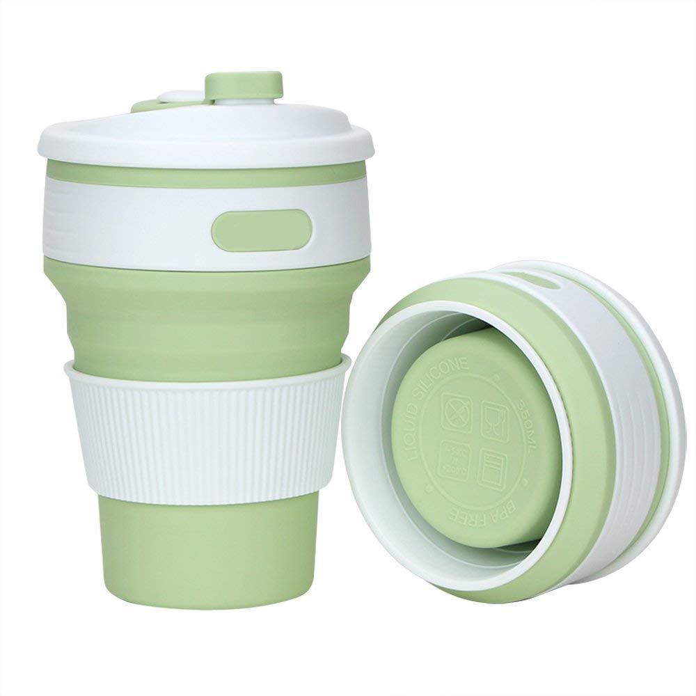 350ml Coffee Mugs Travel Collapsible Silicone Cup Folding Water Cups BPA FREE Food Grade Flask Insulated Travel Insulated Bottle
