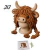 Creative Hobby for Adults Animal Hood Hat Crochet Kit, DIY Earflap Holiday Gift Idea Cute Craft Kit Beginners, Handmade Winter Headwear Complete Yarn