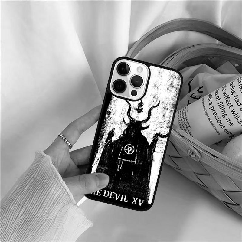 Карты Таро Дьявол Чехол для телефона Для iPhone 17 Air 16 15 14 11 12 13 Pro MAX Plus чехол Обложка Корпус