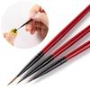 3pcs/set 5/7/11mm Nail Art Liner Painting Brush Thin Stripe Line Drawing Pen DIY UV Gel Tips French Design Manicure Tool