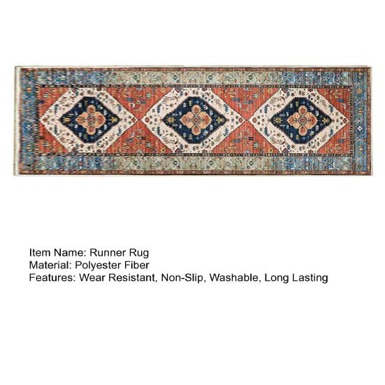 Винтажный коврик для дорожки, который можно стирать в машине, мягкий износостойкий ультратонкий коврик для дорожки для прихожей