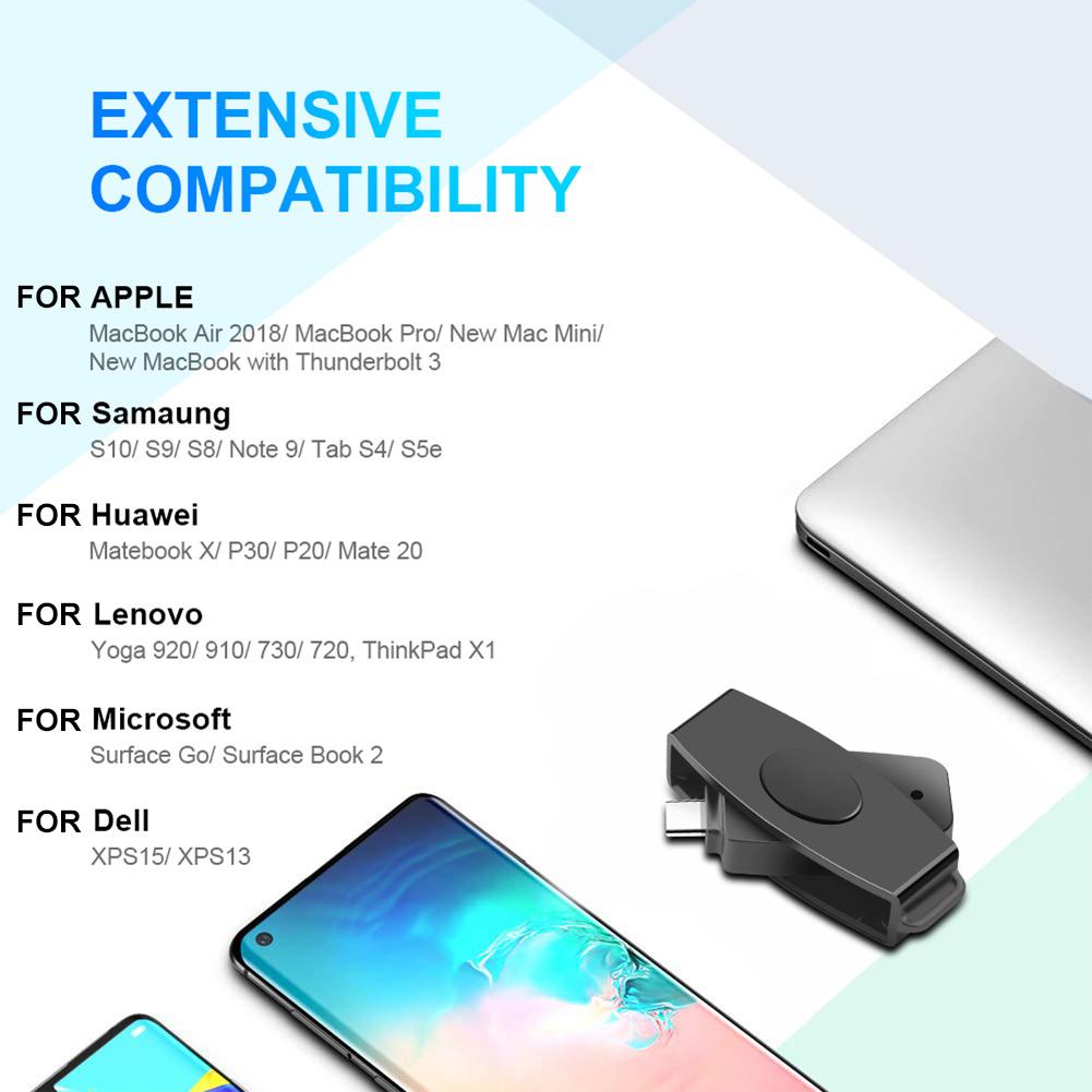 Устройство чтения смарт-карт CAC, банковская налоговая декларация, карты EMV, аксессуары для внешнего считывания, поддержка Windows, Mac/Android OS