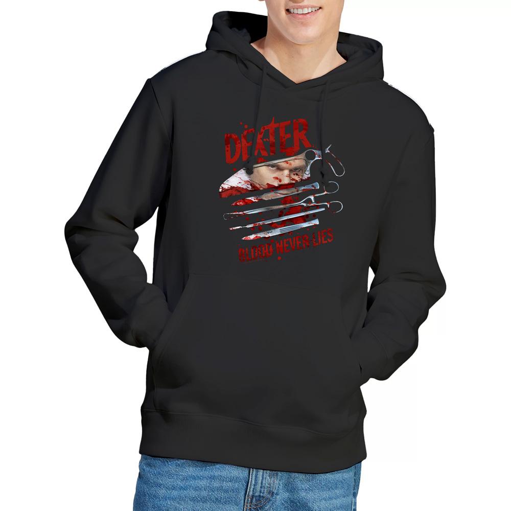 Dexter Mens Blood Never Lies Hoodie