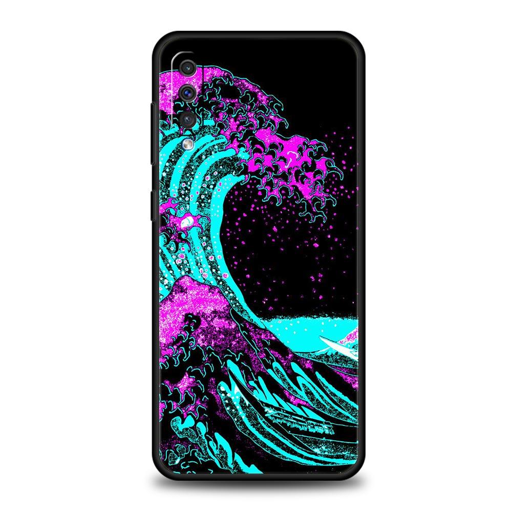 Золотой чехол Great Wave Kanagawa Surf для телефона Samsung A12 A32 A50 A70 A20E A20S A10 A10S A22 A30 A40 A42 A52 5G A02S A04s
