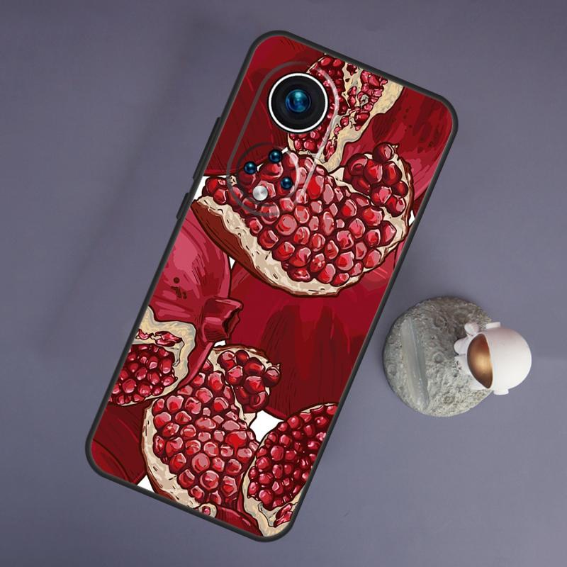 Чехол с изображением фруктов и красного граната для Huawei Honor Magic 5 Lite 70 50 X8 X9 a P20 P30 P40 P50 P60 Pro P Smart Nova 9 5T