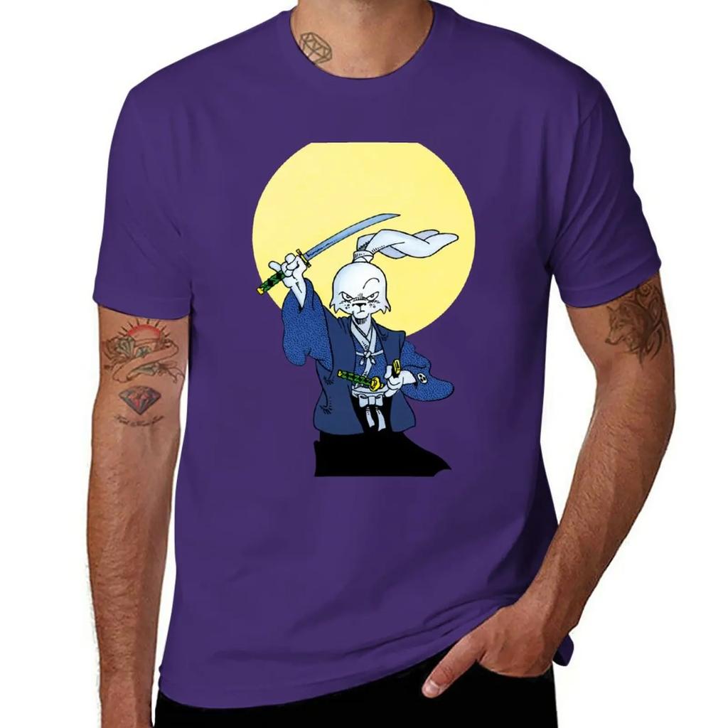 Usagi Yojimbo Usagi Rabbit Samurai Moon Katana Sword Kimono Ronin Miyamoto Usagi Stan Sakai Japan Edo Era E Tshirt