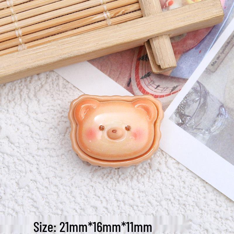 Little Bear Resin Accessories: Biscuit Toy Cream Glue for Phone Cases, Jewelry, Hair Clips, and More