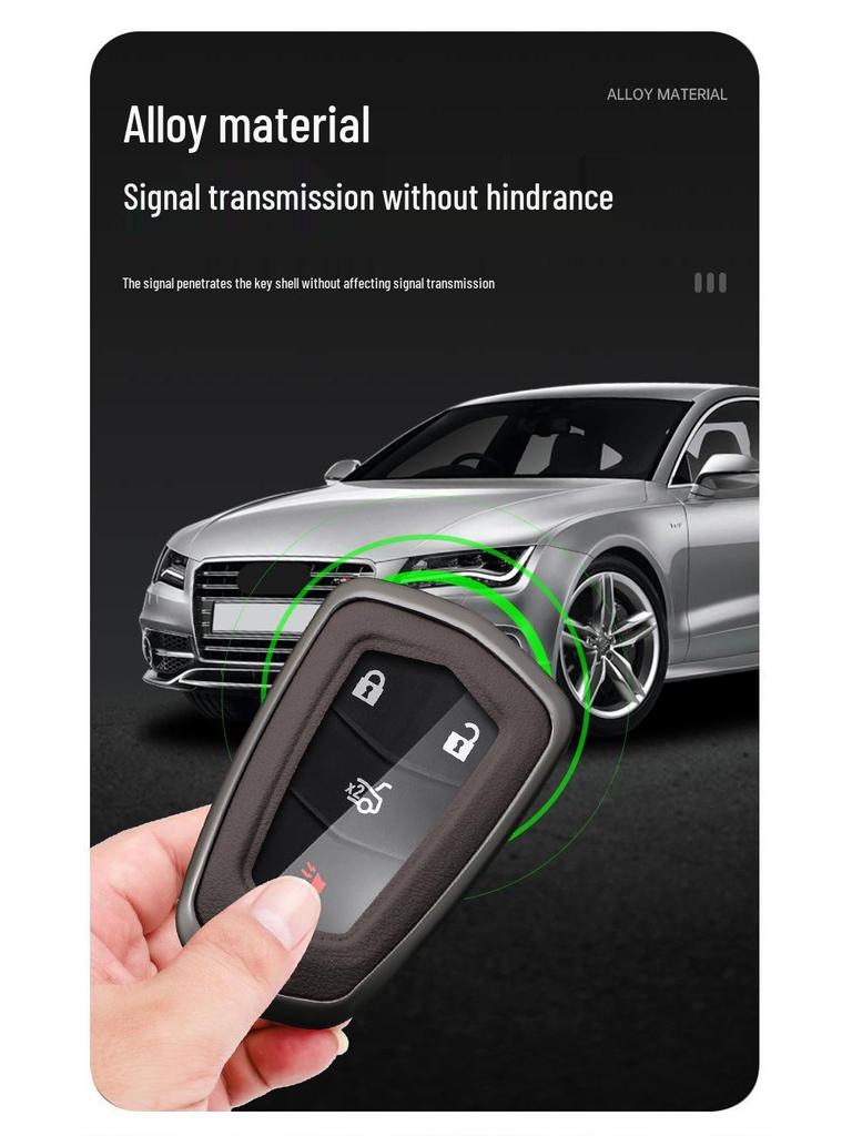 Cadillac Key Case Metal Shell for XT6, XT5, CT5, XT4, CT6, ATSL, XTS with Key Chain