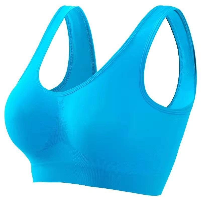 1pcs Women Sports Bra Large Size No Steel Ring Seamless Underwear Removable Chest Pad Runing Sport Yoga Vest Bras