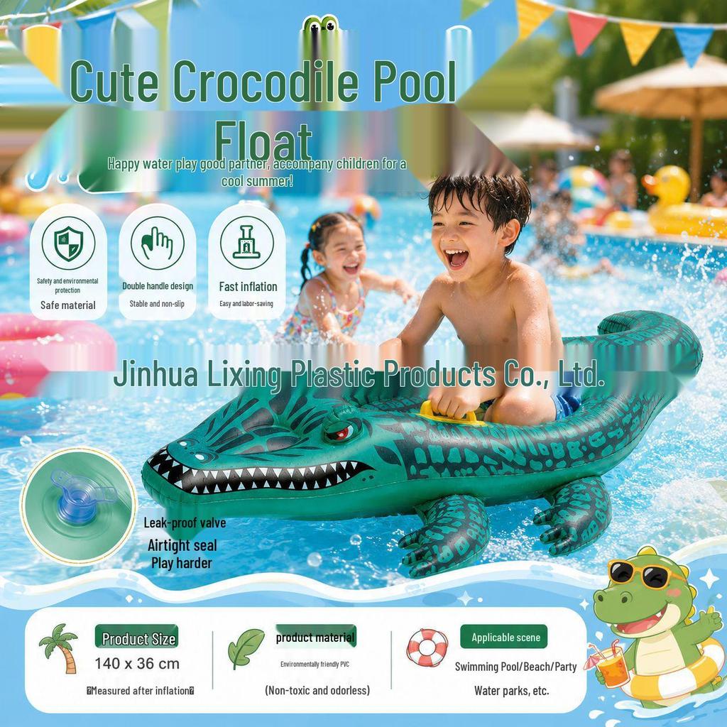 Children's Outdoor PVC Inflatable Crocodile Water Raft