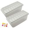 Make Ice That Easily Fits Into Slim Water Bottles! deLijoy Yukipon Block Ice Box/Ice Cube Tray, Made In Japan, Approx. 22x9x9cm (Set of 2)