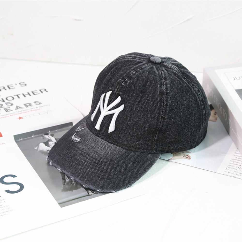 New Denim Fabric Washed Denim Baseball Cap Non Fading Washable Cowboy Baseball Cap Soft Breathable Soft Top Sunshade Hat