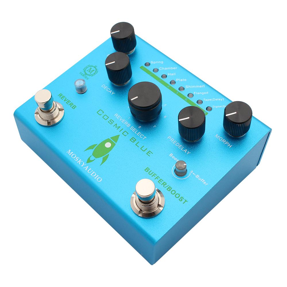 MOSKYAUDIO COSMIC BLUE Guitar Effect Pedal Reverb Pedal 8 Models Function for Bass Electric Guitar Accessories