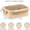 Bento Box for Adult, 1200 ML Lunch Containers, LeakProof Lunch Box with Utensils,3 Compartment Bento Box Microwave Safe
