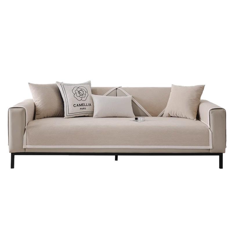 Водонепроницаемая, непромокаемая подушка для дивана, универсальная для всех сезонов, нескользящая, с изысканным видом, однотонная, французская новая накидка на диван, покрывало