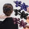 Acrylic Rhinestones Flower Hairpin Matte Hair Accessories Fashion Frosted Flower Hair Clips  Girls