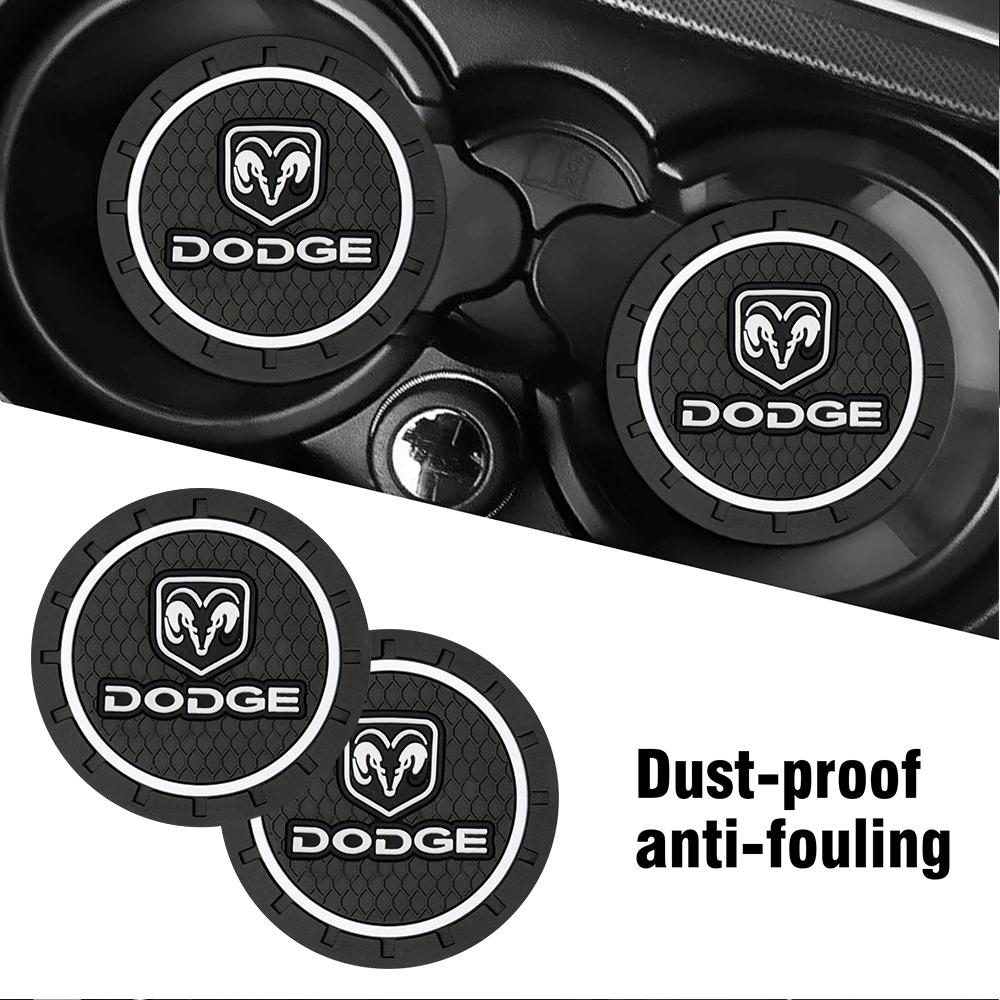 1/2pcs PVC Silicone Car Coaster Cup Bottle Holder Matter Pad Accessories For Dodge Durango Caliber Challenger Dakota Magnum Colt U444