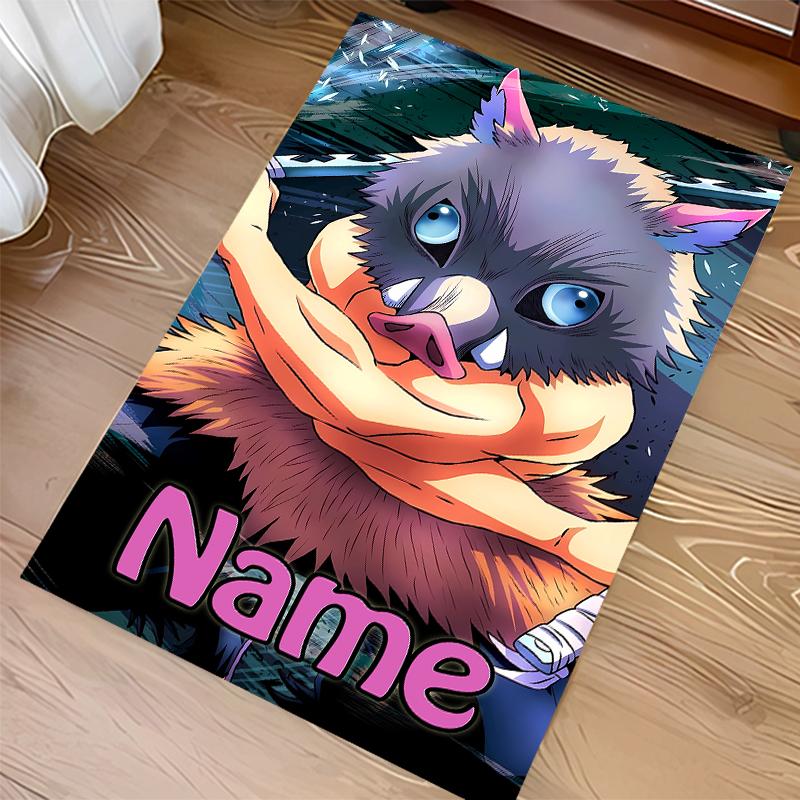 Custom personalization Demon Slayer characters Print Area Rug - Soft, Washable Non-Slip Indoor Mat,Living Room,Home&Office Decorative Rug