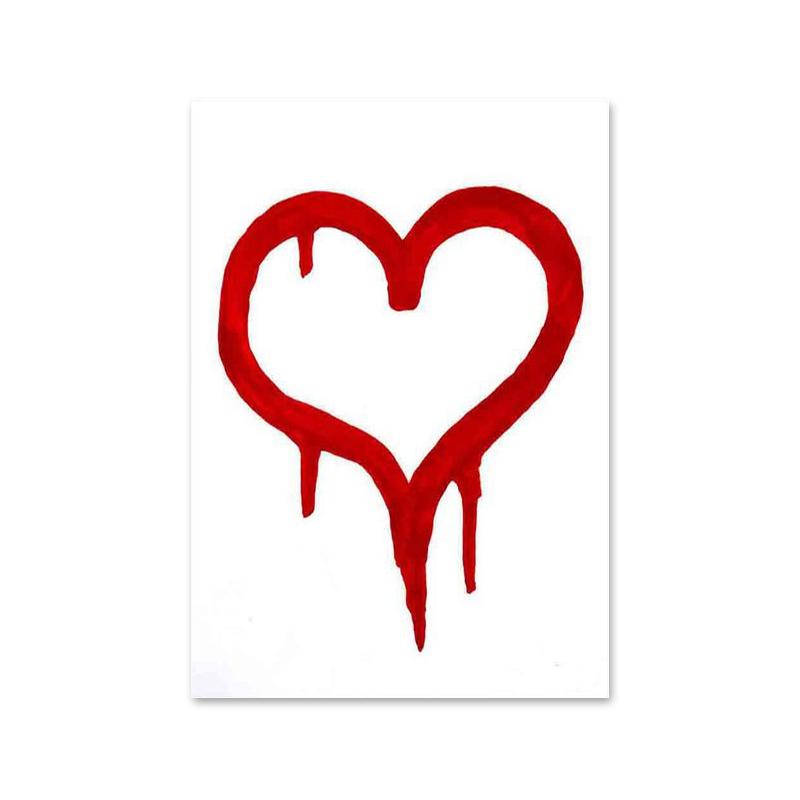 Граффити Бэнкси, красный воздушный шар, плакат, принты, абстрактные фигуры, картина на холсте, настенное искусство, картина для офиса, коридора, домашнего декора