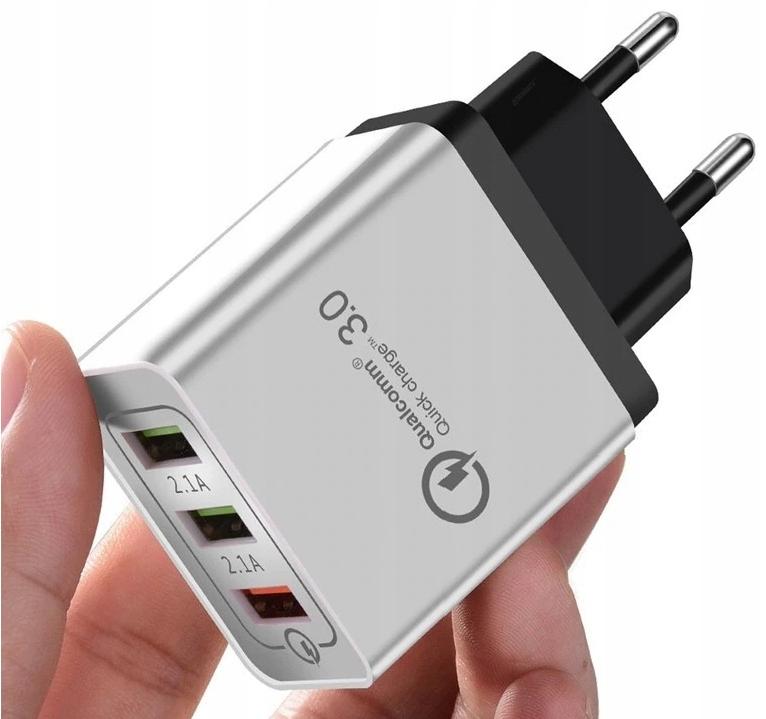 Co2 Szybka Ładowarka Sieciowa 3X Usb Do Samsung Telefonu Quick Charge 3.0 18W