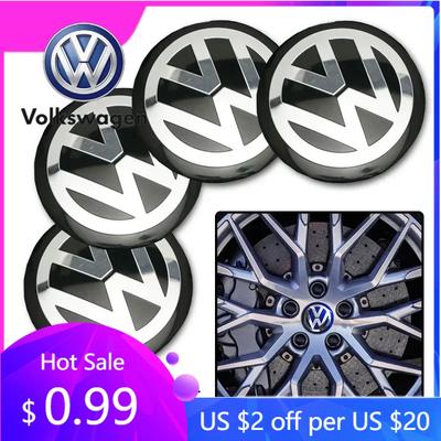 Для VW Volkswagen Jetta MK5 Golf 4 шт. 56 мм Наклейки на колеса автомобиля Центральные колпачки ступицы Значок эмблемы автомобиля Наклейка Для Volkswagen GTI R-Line R