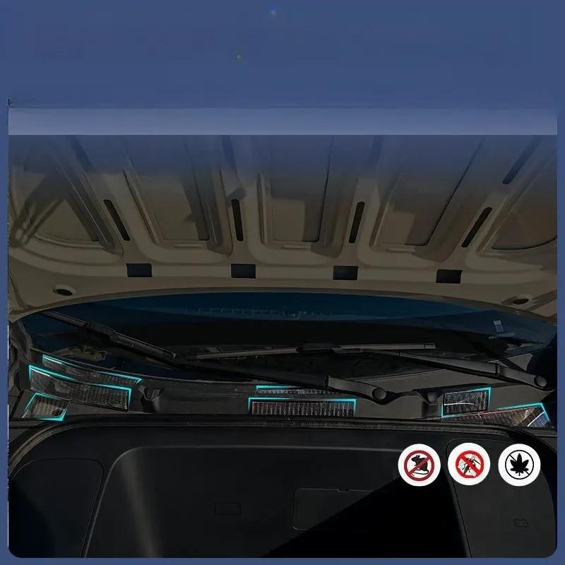 Для Geely EX2 2025 2026 Защитная крышка воздухозаборника капота двигателя спереди из нержавеющей стали