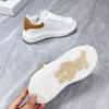 Белые туфли из натуральной кожи. Женские весенние новые повседневные спортивные универсальные кроссовки на толстой подошве. Тенденция