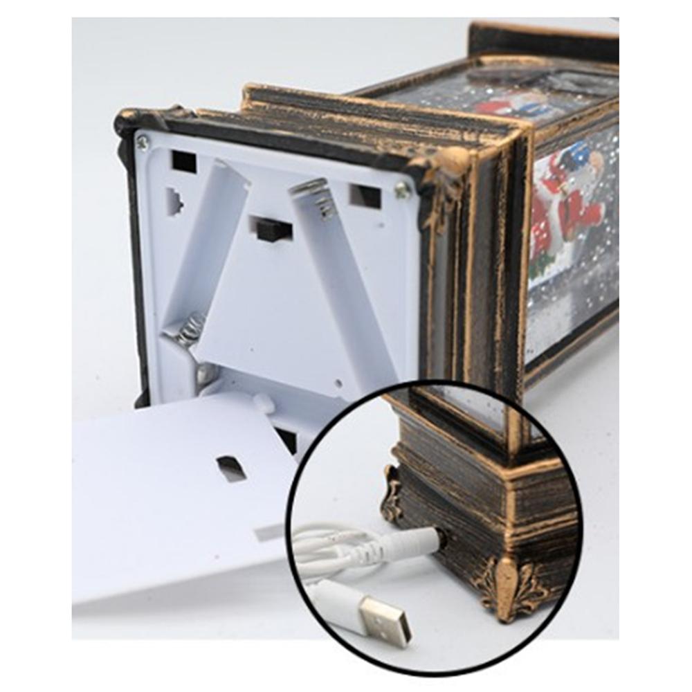 Christmas Santa Claus Musical Lantern Decoration LED Hanging Lamp USB Home Decor